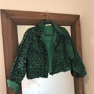 Leopard Cropped Jacket
